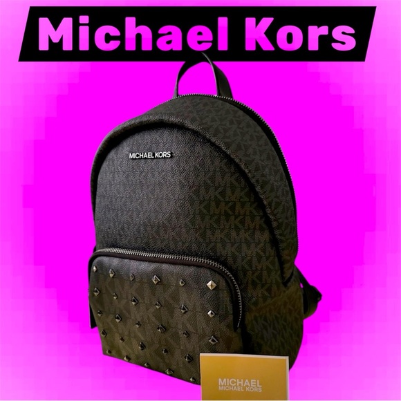 Michael Kors Black Studded Backpack - Picture 4 of 14